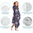thumbnail image 7 of Fairy Princess Magic Pattern Hooded Bath Towel，60"x35" for Ages 3 To 12 Kids, Quick Dry Lightweight Soft Microfiber Hood Beach Towel Cover Up for Kids, 7 of 7