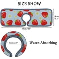 thumbnail image 5 of SKYSONIC Faucet Absorbent Mat 3 Pcs Strawberry Flower Kitchen Faucet Splash Catcher Washable Counter Drying Pads Behind Faucet for Kitchen Bathroom, 5 of 7
