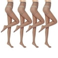 thumbnail image 1 of Dinheiro Medias de pie con control transparente brillante súper sexy para mujer con medias de sedaCafé de un solo lado más equipo (10 paquetes), 1 of 5