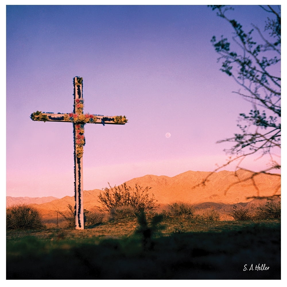 Cross Moon by photographer Steven A. Heller - 14"x14" Canvas Artwork - Multi-Color 30 x 30