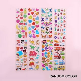 3D Stickers for Kids Toddlers 8 Different Sheets 3D Puffy Bulk Sticker  Cartoon Education Classic Toy