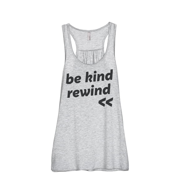 Be Kind Rewind Women's Fashion Sleeveless Flowy Racerback Tank Top Sport Grey Small