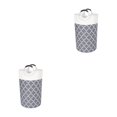 thumbnail image 4 of Wosthever Cesto de ropa sucia bolsa de ropa sucia 90L cesto ligero juguete dormitorio hogar dormitorio organizador de viaje gris / aluminio Gris/Impreso mango de aluminio/82l 2Conjunto, 4 of 6