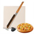 thumbnail image 2 of Long Handle Pizza Brush Pizza Cleaning Brush Baking Utensils for Charcoal, Grills, Cookware, Oven, Grate, Stovetop, 2 of 4