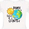 thumbnail image 4 of Inktastic Earth Day Peace Love Earth Boys or Girls Long Sleeve Baby Bodysuit, 4 of 5