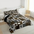 thumbnail image 4 of Homewish Retro Boho Tribal Queen Comforter Set,Rustic Western Farmhouse Bedding Sets,Bear Silhouette Deer Skull Bedding Comforter Set For Boys Kids,Breathable Home Decor Reversible,3-Piece, 4 of 9