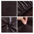 thumbnail image 3 of Round Stool Chair Cover PU Leather Waterproof Bar Stools Seat Cover Chair Protector Seat Cover Coffee, 3 of 9