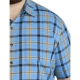 thumbnail image 2 of Microfiber Large Plaid Sport Shirt Blue Yellow 4XLT, 2 of 5