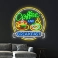 thumbnail image 2 of Handmadetneonsign Coffee And Breakfast Neon Sign, Breakfast Neon Art Decor, Coffee Wall Decor, 2 of 5