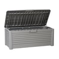thumbnail image 2 of Open Box Toomax Florida Deck Storage Box Bench for Furniture, 145 Gallon (Grey), 2 of 12