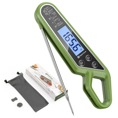 

Digital Meat Thermometer 2-in-1 Grillthermometer Instant Read with Temperature Alarm large LCD Screen Magnet Food Thermometer best for BBQ Grill Oven Cooking Kitchen