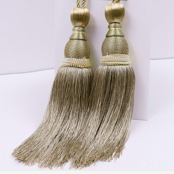 ORDDIART Dark Grey Curtain Tieback with Elegant Tassel Design for Medium Thin Curtains String Gauze Shades Polyester 2 Pieces