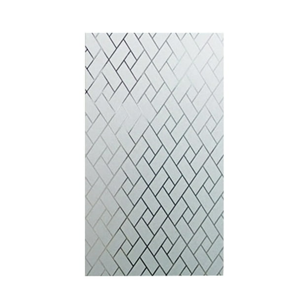 Película de privacidad para ventanas con patrón rómbico borroso, esmerilada, para baño y sala de estar, 100 x 45 cm