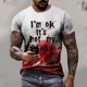 thumbnail image 4 of Camiseta Impresa de Halloween de los Hombres, Manga Corta Cuello Redondo Casual Top para Fiesta Y Uso Diario, Tee Gráfica Festiva en Poliéster Suave, 4 of 5