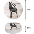 thumbnail image 1 of FMSHPON Merry Christmas Elk Set of 8 Round Coaster for Drinks, Absorbent Ceramic Stone Coasters Cup Mat with Cork Base for Home Kitchen Room Coffee Table Bar Decor, 1 of 6