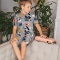 thumbnail image 4 of Balery Dog Conjunto de Pijama Infantil de Manga Corta con Estampado – Ropa de Dormir de Algodón Suave-X-Large, 4 of 6