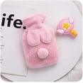 thumbnail image 4 of Hot Water Bottle PVC Hot Water Bottle with Soft Cover, Cute Rabbit Ear and Tail Hot Water Bottle Hot Water Bag Great Gift for Girls Helps Relieve Muscle Aches hot Water Bottle, 4 of 5