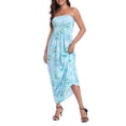thumbnail image 6 of HDE Women's Strapless Maxi Dress Bohemian Sundress Ocean Bloom S, 6 of 6