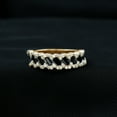 thumbnail image 2 of Rosec Jewels Certified Lab Grown Black Diamond Half Eternity Band - Black and White Diamond Band - AAAA Grade - with Jewelry Box, 18K Yellow Gold, US 11.00, 2 of 6
