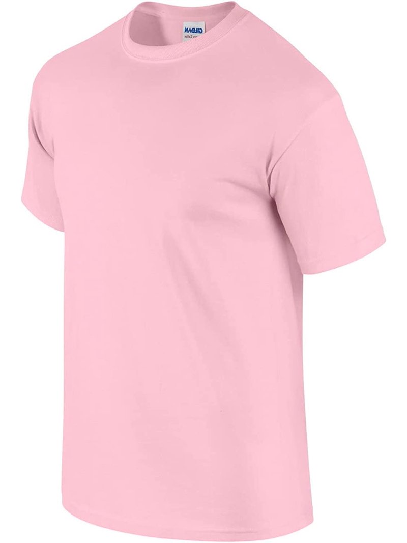 Gildan Men's G500 T-Shirt - 5.3 Oz 100% Cotton Classic Fit Tee In Safety Pink, Large