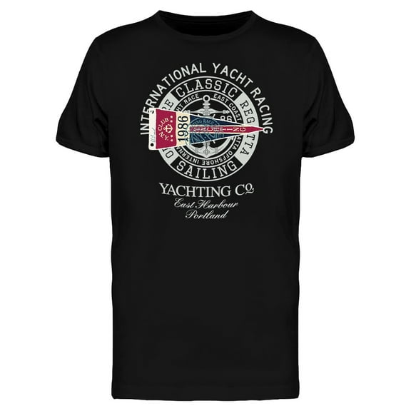 Classic Vintage Yacht Racing T-Shirt Men -Image by Shutterstock, Male Medium