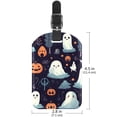 thumbnail image 6 of Square 2Pack PU Leather Halloween Ghost Cruise Luggage Tag with Privacy Cover and Name ID Tag for Travel Handbags Backpacks Luggage Tags, 6 of 6