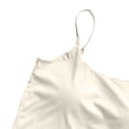thumbnail image 7 of Women's Adjustable Strap Camisole Tank Top with Built-in Padded Bra, One Size Silky Stretch Sleeveless Cami, Seamless Daily Layering Home Lounge Top for Women 40-70kg, 7 of 7