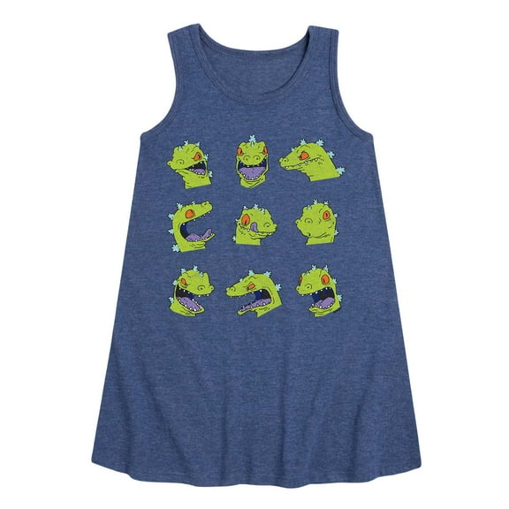 Rugrats - Reptar Heads - Toddler and Youth Girls A-line Dress