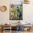 thumbnail image 2 of Country Decor Wall Hanging Tapestry, Paint of a Cute Little Girl with her Tiny Flower and Dog in the Meadow Pastoral Art Work, Bedroom Living Room Dorm Accessories, 40 X 60 Inches, by Ambesonne, 2 of 5