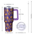 thumbnail image 2 of Halloween Witch Hats Bats and Pumpkins Tumbler with Handle and Lid,40oz Double Wall Vacuum Insulated Tumbler,Cups Gift for Women and Men, 2 of 7