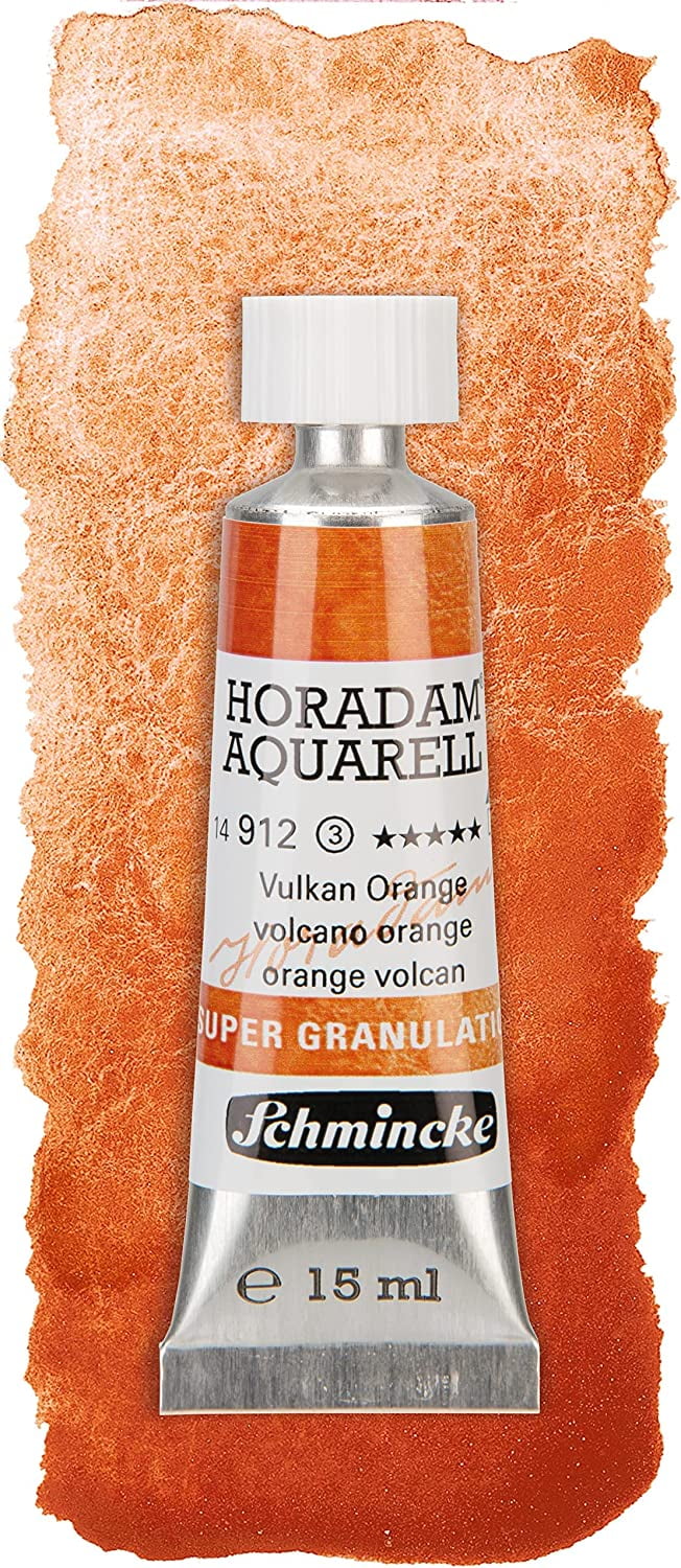 Schmincke Horadam Aquarell Artist Watercolor - Volcano, Supergranulation, Wood Box, Set of 5, 15 ml, Tubes