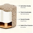 thumbnail image 6 of Casa Pura Furniture Clover-Shaped Ottoman, Velvet, Light Leopard Taupe, 250 lb Capacity, 15.7 in, 1-Count, 6 of 7