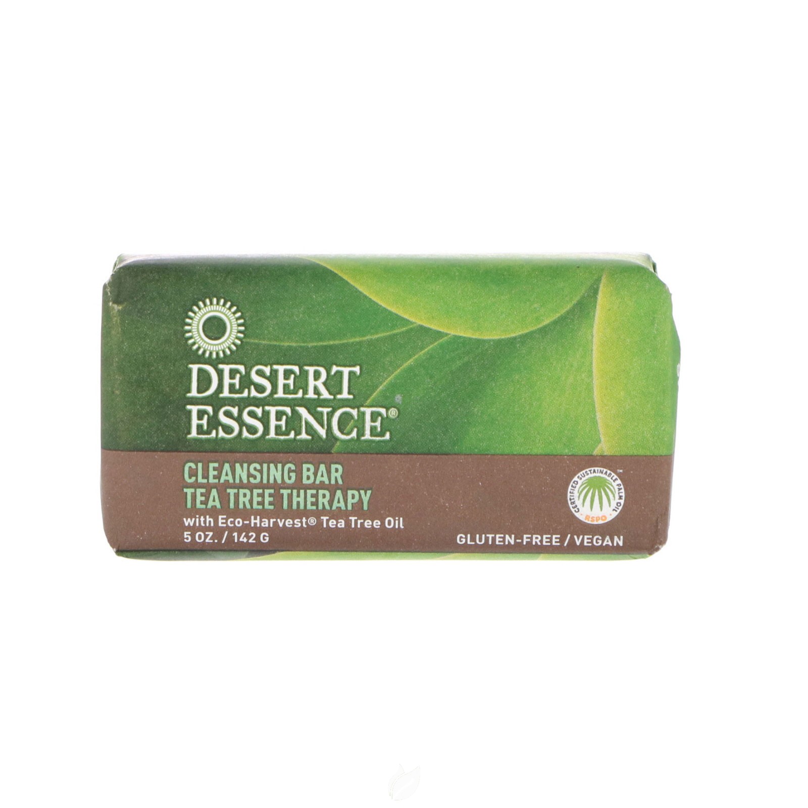 Desert Essence Cleansing Therapy Bar Soap Tea Tree 5 Ounce, Pack of 2