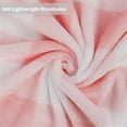 thumbnail image 6 of PiccoCasa Decorative Plaid Flannel Fleece Blanket, Pink and White Queen-90"*90", 6 of 8