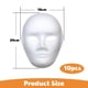 thumbnail image 2 of 10 máscaras de papel blanco para hacer tú mismo, sin pintar, de cara completa, de pulpa en blanco, pintadas a mano, para carnaval, cosplay, fiesta de baile de Halloween, 2 of 4