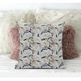 thumbnail image 3 of 20" Light Blue Indigo Roses Suede Throw Pillow, 3 of 4