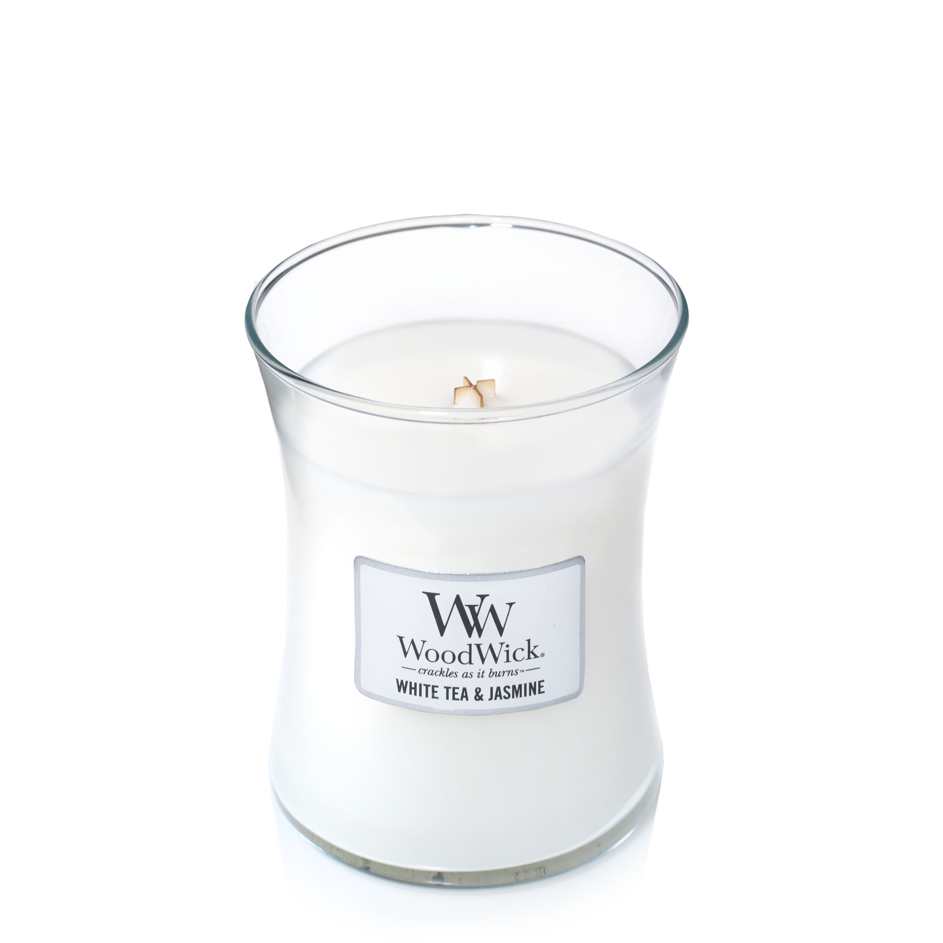 WoodWick, Medium Hourglass Candles White Tea Jasmine