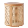 thumbnail image 4 of Natural Solid Wood Side Table with Rubber Finish, Modern Minimalist Design for Living Room & Bedroom, Compact Space-Saving Storage Solution, 4 of 12