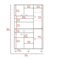 thumbnail image 4 of FM FURNITURE Venice 90 Pantry Cabinet with Six Doors Engineered Wood White, 4 of 10