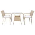 thumbnail image 3 of SAFAVIEH Laban Outdoor Patio 3 Piece Bistro Set, Beige/White, 3 of 11