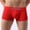 Red, variant on HUPOM Mens Underwear Boxer Briefs Male Thongs Medium waist Elastic Waist Solid Boxer Briefs Red XL