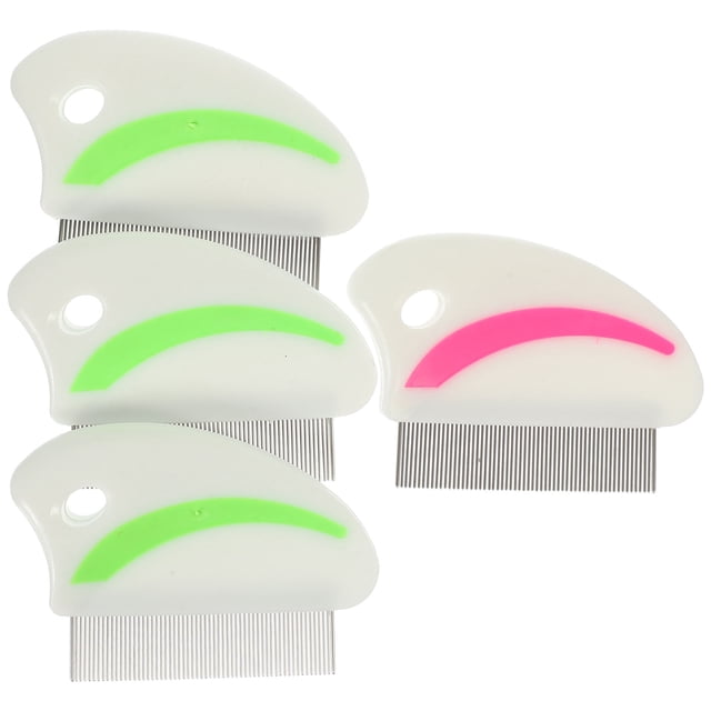 QUMIIRITY 4Ud Peine Eliminador De Polvo Para Mascotas Con Mango Ergonómico Y Inoxidable