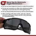 thumbnail image 6 of Unique Bargains 1 Pc Motorcycle Riding Goggles Anti-glare Tri-Acetyl Cellulos PC UV400 Outdoor Sports Sunglasses for Motocross Dirt Bike ATV Black Frame Black Lens, 6 of 6