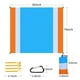 thumbnail image 2 of Manta impermeable para picnic, viaje, alfombra para acampar - Naranja + + azul Naranja + Blanco + Azul, 2 of 3
