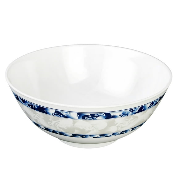 Excellante Blue dragon melamine dinnerware collection 39 oz, 7" rice bowl, comes in dozen