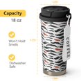 thumbnail image 4 of Leopard Print 18oz Double Drinking Coffee Mug – Vacuum Insulated Stainless Steel Travel Cup with Leakproof Lid, 316 Steel Thermos Tumbler for Hot & Cold Beverages, 4 of 6