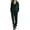 Army Green, variant on Women's Velour Hooded 2 Piece Outfits Long Sleeve V Neck Top Side Stripe Wide Leg Pants Tracksuit