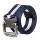 thumbnail image 1 of EeaseMX Cinturón resistente con hebilla de metal, ajustable, estilo militar, de nailon (azul y blanco)., 1 of 7