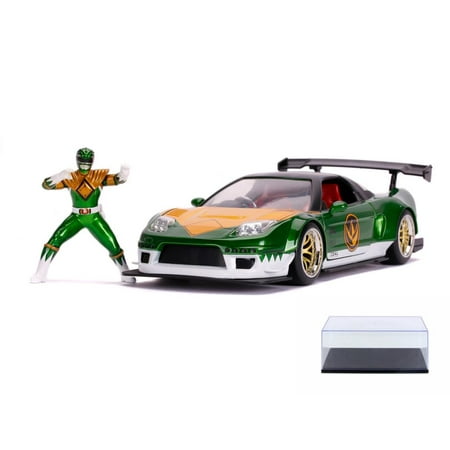 Diecast Car w/Display Case – 2002 Honda NSX Type-R Japan Spec with Power Rangers Ranger figure Power Rangers – Jada Toys 31909 – 1/24 scale Diecast Model Toy Car