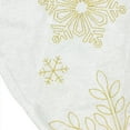 thumbnail image 5 of Northlight 48" White with Gold Embroidered Snowflakes Christmas Tree Skirt, 5 of 5